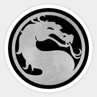 Mortal Kombat - White color logo Sticker